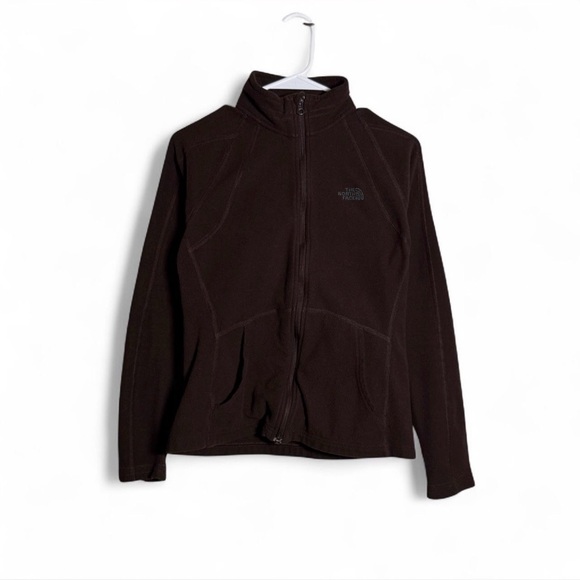 The North Face Brown Fleece Pull Over Sweater Jacket Zip Up Women's Small - Picture 1 of 6